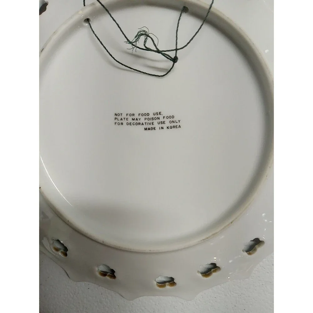Vintage Florida Porcelain 8.25” Plate Souvenir Travel Plate Collector's Scallope